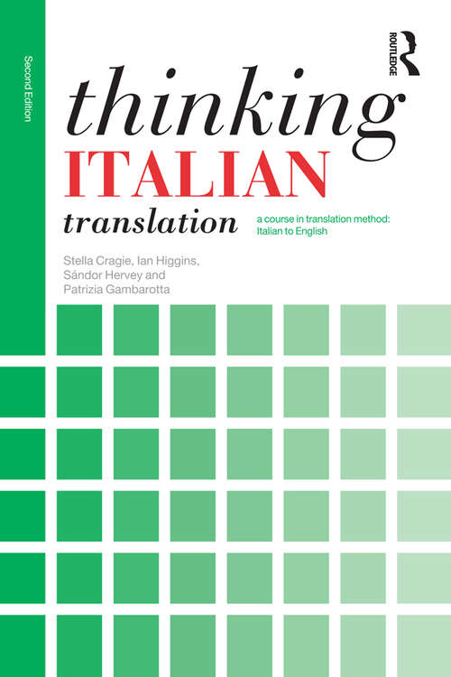 Book cover of Thinking Italian Translation: Italian to English