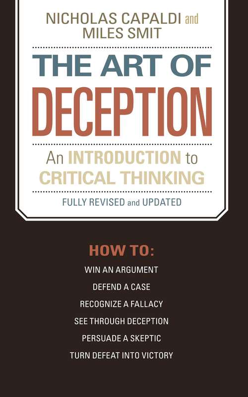 Book cover of Art of Deception: An Introduction to Critical Thinking