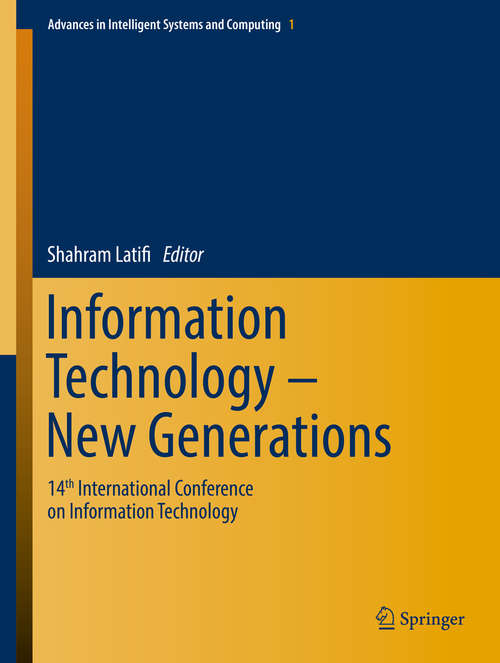 Book cover of Information Technology - New Generations