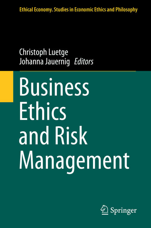 Book cover of Business Ethics and Risk Management
