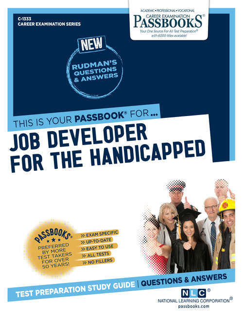 Book cover of Job Developer for the Handicapped: Passbooks Study Guide (Career Examination Series)