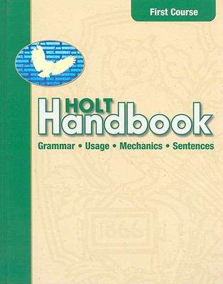 Book cover of Holt Handbook: Grammar Usage and Mechanics (Grade #7)