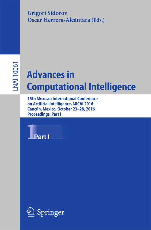 Book cover of Advances in Computational Intelligence