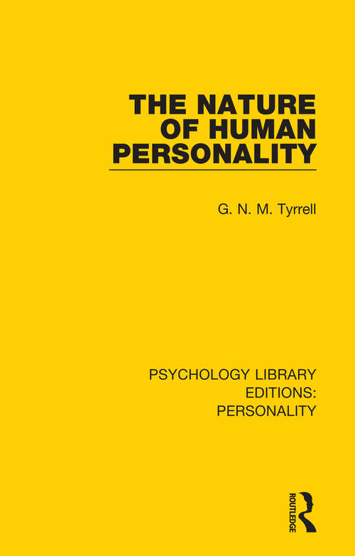 Book cover of The Nature of Human Personality (Psychology Library Editions: Personality)