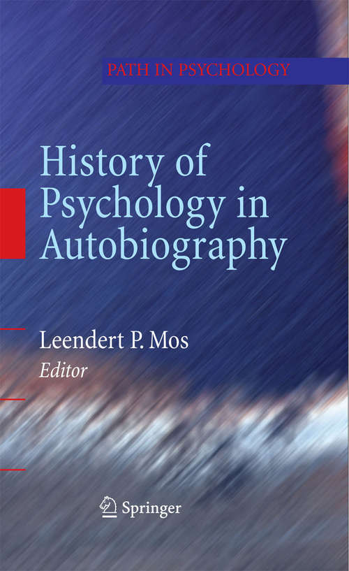 Book cover of History of Psychology in Autobiography