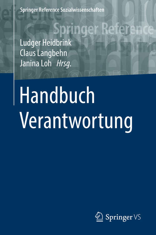 Book cover of Handbuch Verantwortung