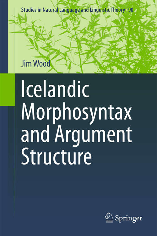 Book cover of Icelandic Morphosyntax and Argument Structure