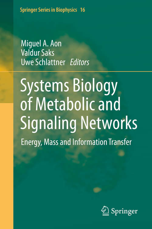 Book cover of Systems Biology of Metabolic and Signaling Networks