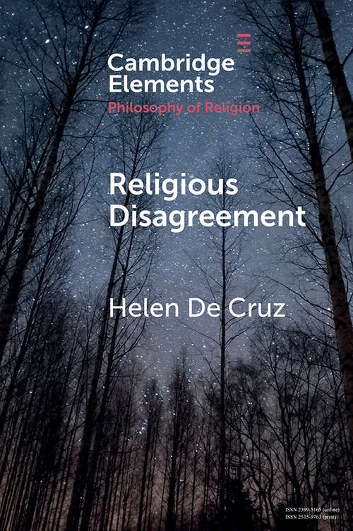 Book cover of Religious Disagreement (Elements in the Philosophy of Religion)