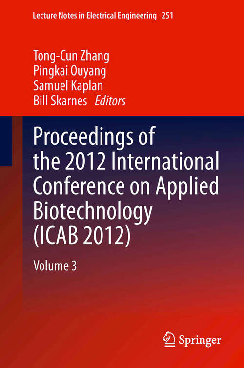 Proceedings of the 2012 International Conference on Applied Biotechnology