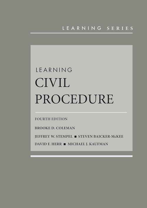 Cover image of Learning Civil Procedure