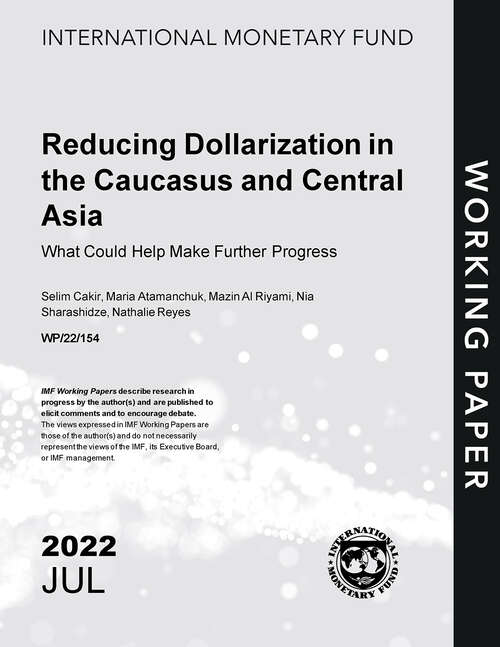 Book cover of Reducing Dollarization in the Caucasus and Central Asia