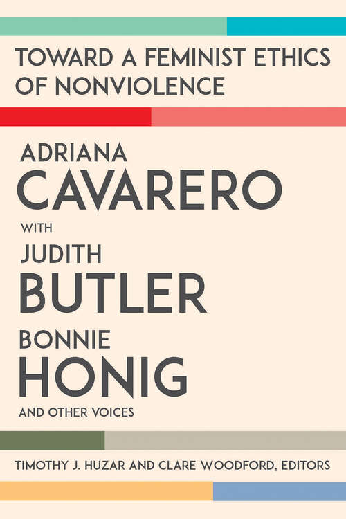 Book cover of Toward a Feminist Ethics of Nonviolence