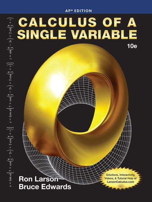 Book cover of Calculus of a Single Variable, AP*Edition