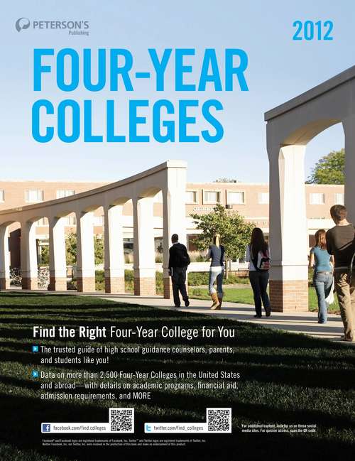 Book cover of Four-Year Colleges 2012