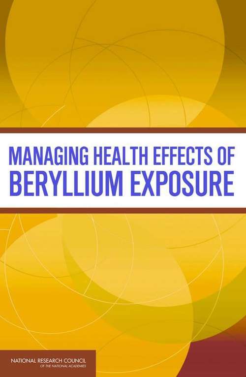 Book cover of Managing Health Effects Of Beryllium Exposure