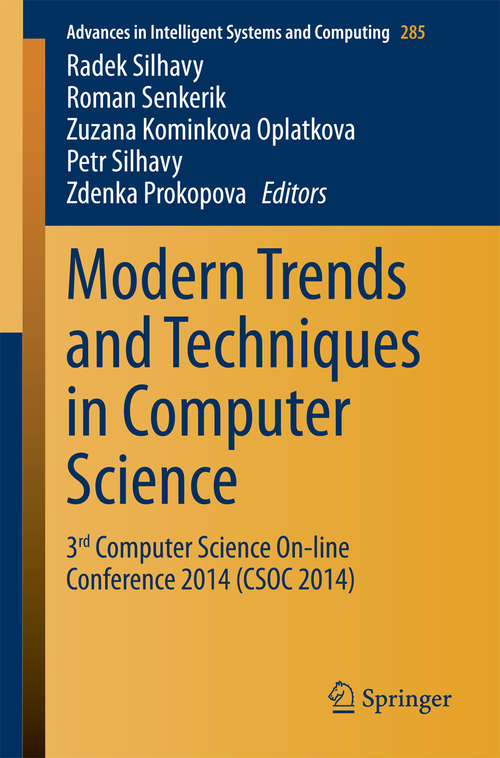 Book cover of Modern Trends and Techniques in Computer Science