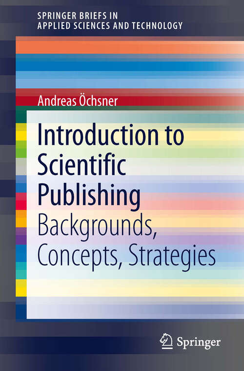 Book cover of Introduction to Scientific Publishing: Backgrounds, Concepts, Strategies