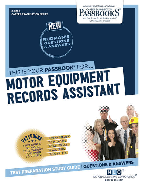 Book cover of Motor Equipment Records Assistant: Passbooks Study Guide (Career Examination Series)