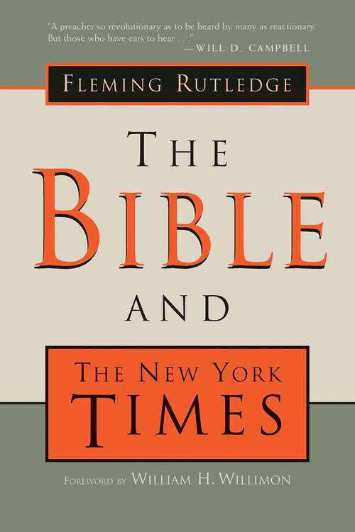 Book cover of The Bible and The New York Times