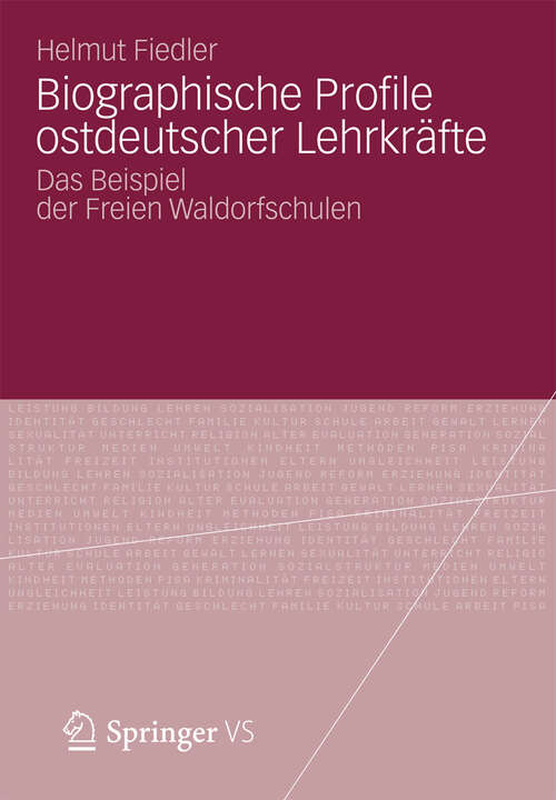Book cover of Biographische Profile ostdeutscher Lehrkräfte