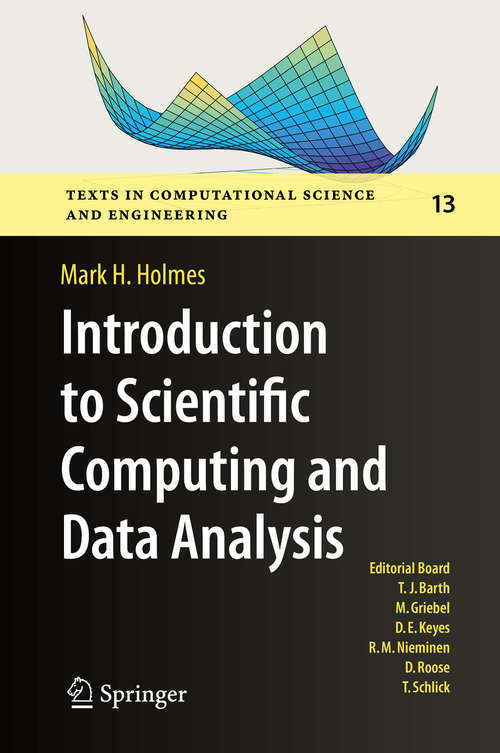 Book cover of Introduction to Scientific Computing and Data Analysis