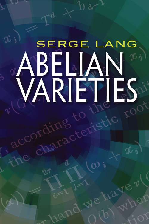 Book cover of Abelian Varieties (Dover Books on Mathematics)