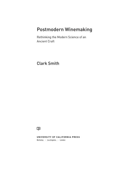 Book cover of Postmodern Winemaking