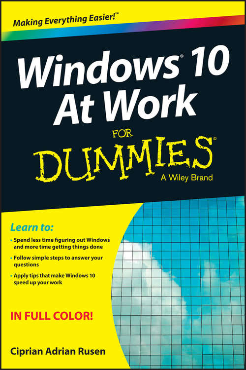 Book cover of Windows 10 At Work For Dummies