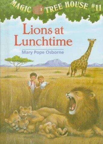 Book cover of Lions at Lunchtime (Magic Tree House #11)