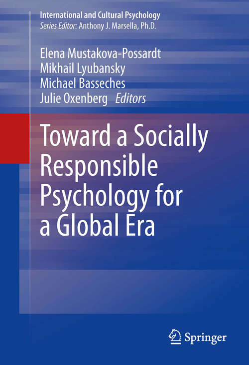 Book cover of Toward a Socially Responsible Psychology for a Global Era