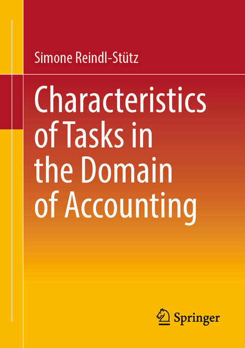 Book cover of Characteristics of Tasks in the Domain of Accounting