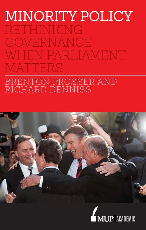 Book cover of Minority Policy: Rethinking governance when parliament matters