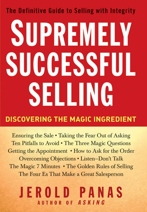 Book cover of Supremely Successful Selling