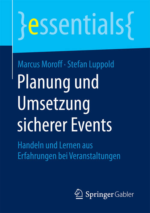 Book cover of Planung und Umsetzung sicherer Events