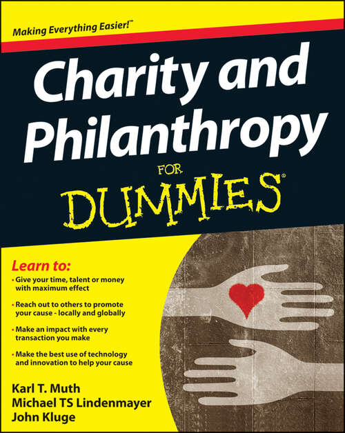 Book cover of Charity and Philanthropy For Dummies