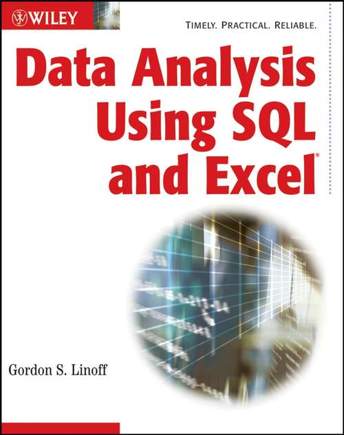 Book cover of Data Analysis Using SQL and Excel