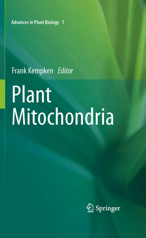 Book cover of Plant Mitochondria