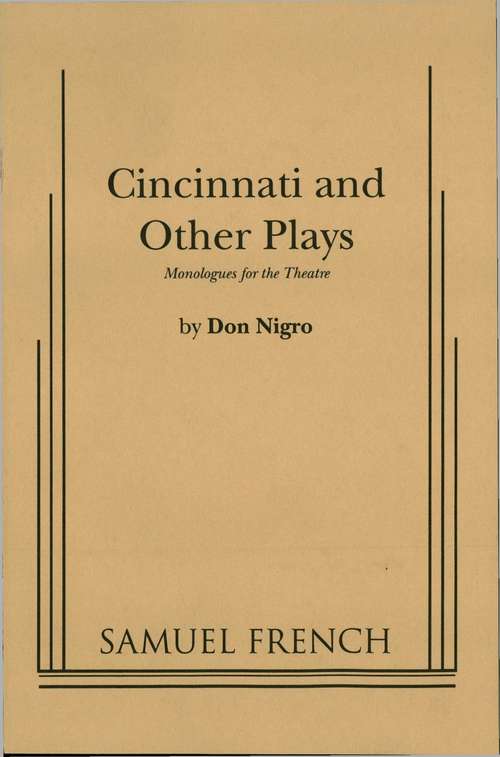 Book cover of Cincinnati and Other Plays