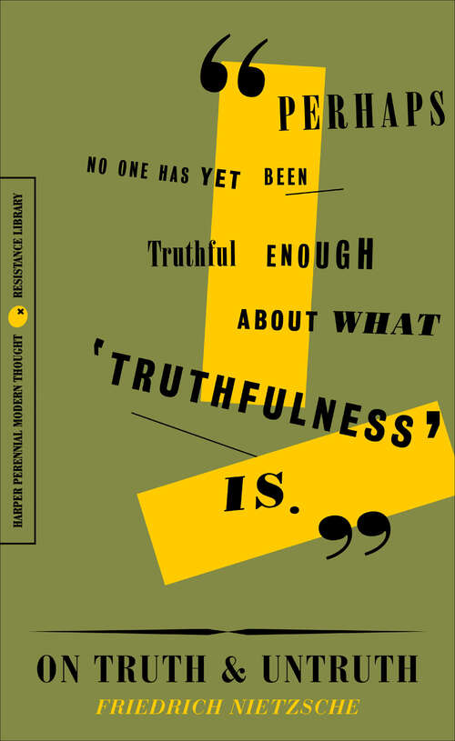 Book cover of On Truth and Untruth