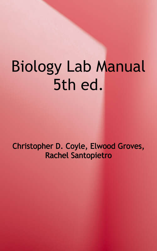 Book cover of Biology Lab Manual (Fifth Edition)