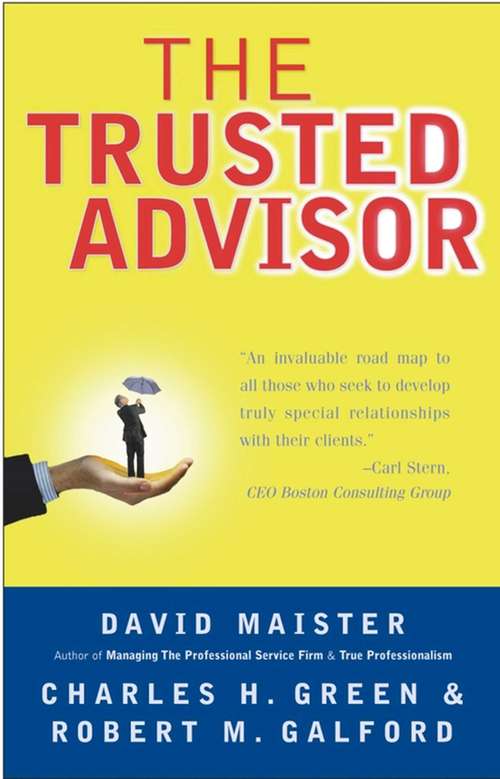 Book cover of The Trusted Advisor