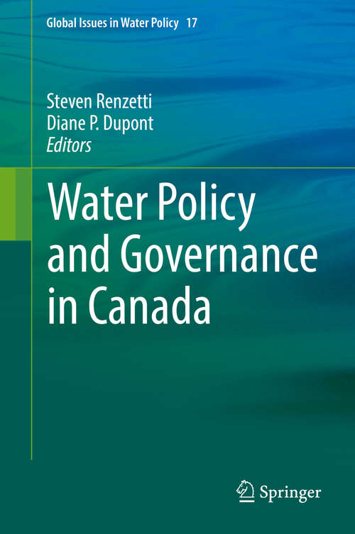 Book cover of Water Policy and Governance in Canada