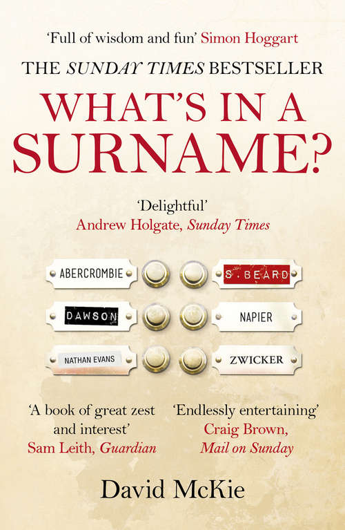 Book cover of What's in a Surname?: A Journey from Abercrombie to Zwicker