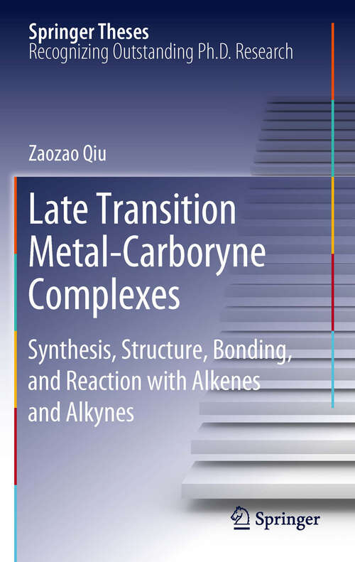Book cover of Late Transition Metal-Carboryne Complexes