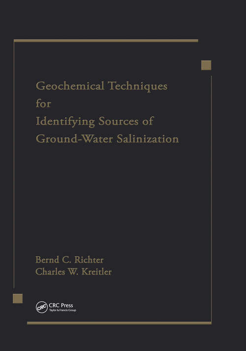 Book cover of Geochemical Techniques for Identifying Sources of Ground-Water Salinization