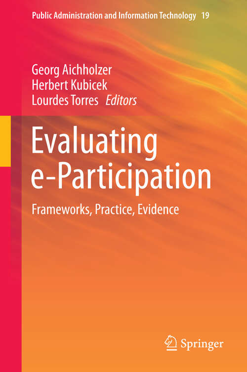 Book cover of Evaluating e-Participation