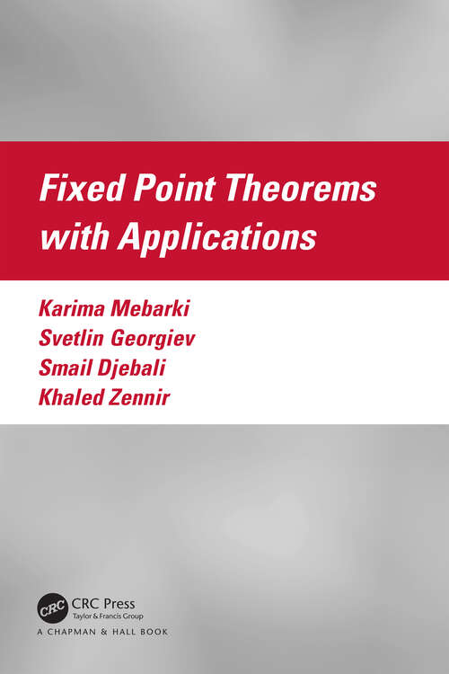 Book cover of Fixed Point Theorems with Applications