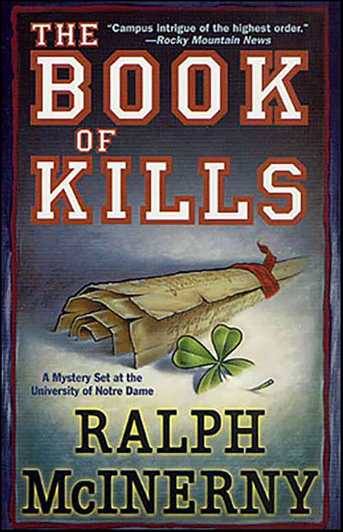 Book cover of The Book of Kills: A Mystery Set at the University of Notre Dame (Roger and Philip Knight Mysteries)