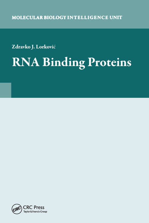 Book cover of RNA Binding Proteins